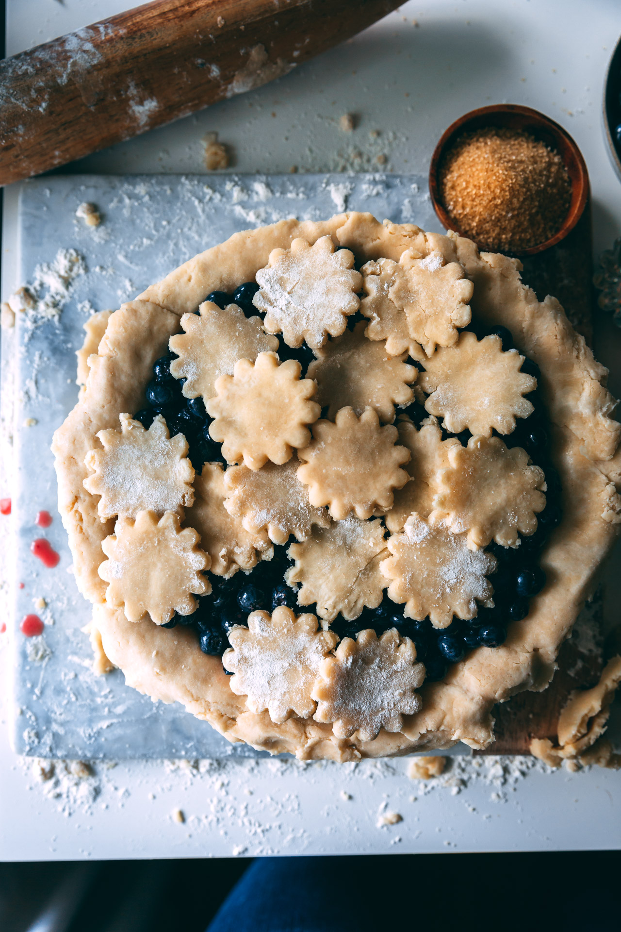 unbaked lemon blueberry pie