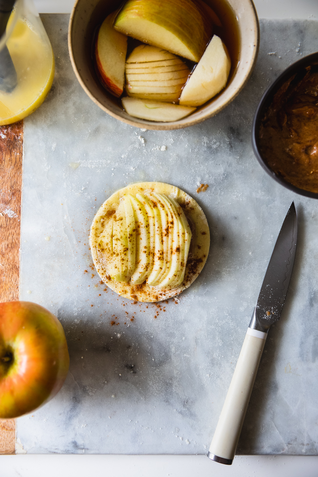 Chai Apple and Almond Puff Pastry Tarts