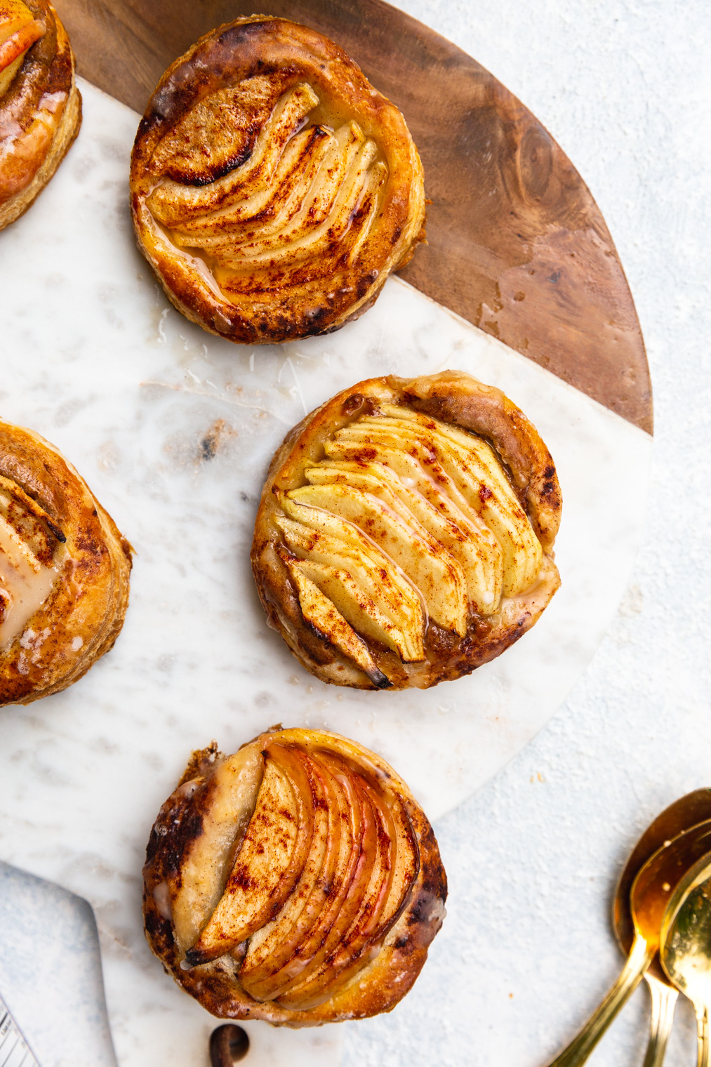 Chai Apple and Almond Puff Pastry Tarts