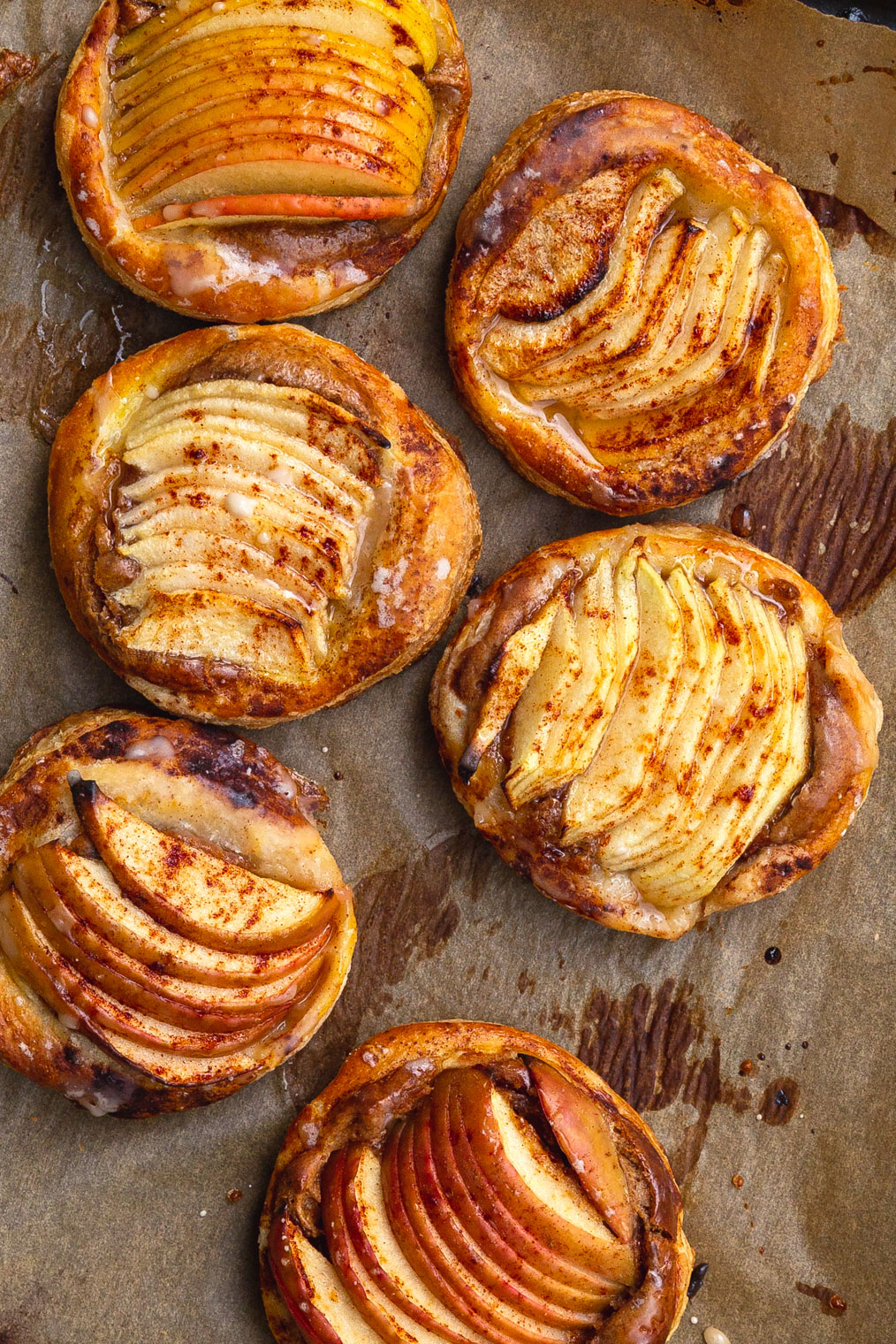 Chai Apple and Almond Puff Pastry Tarts