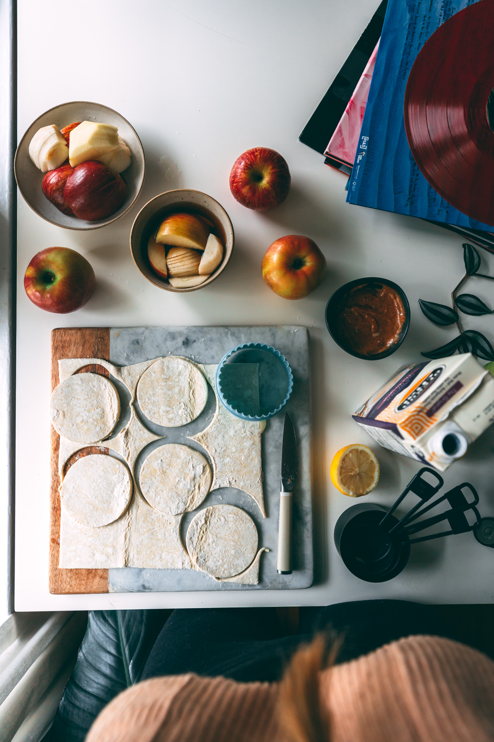 Chai Apple and Almond Puff Pastry Tarts