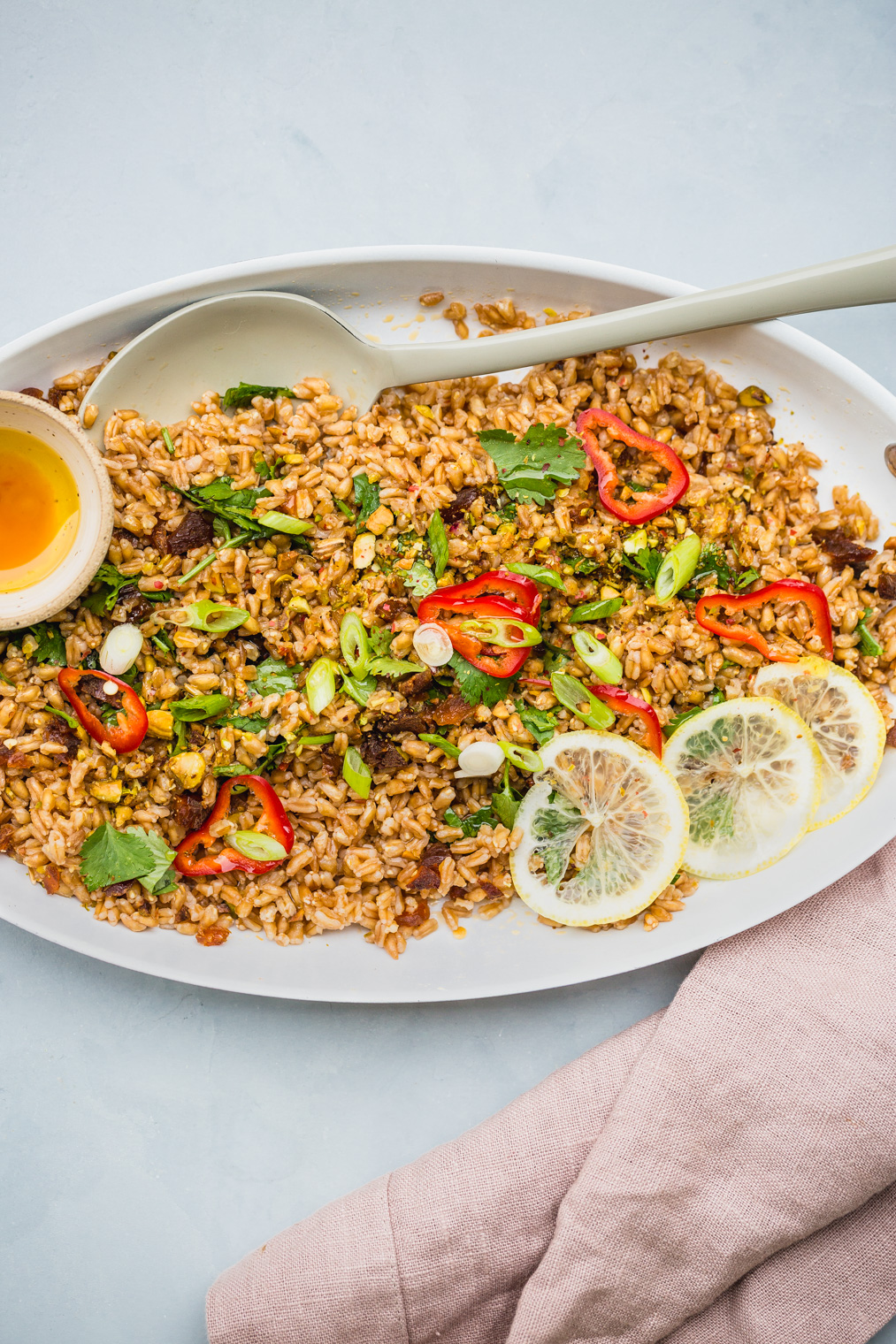 Farro Salad with Pistachios Apricots and Herbs Recipe