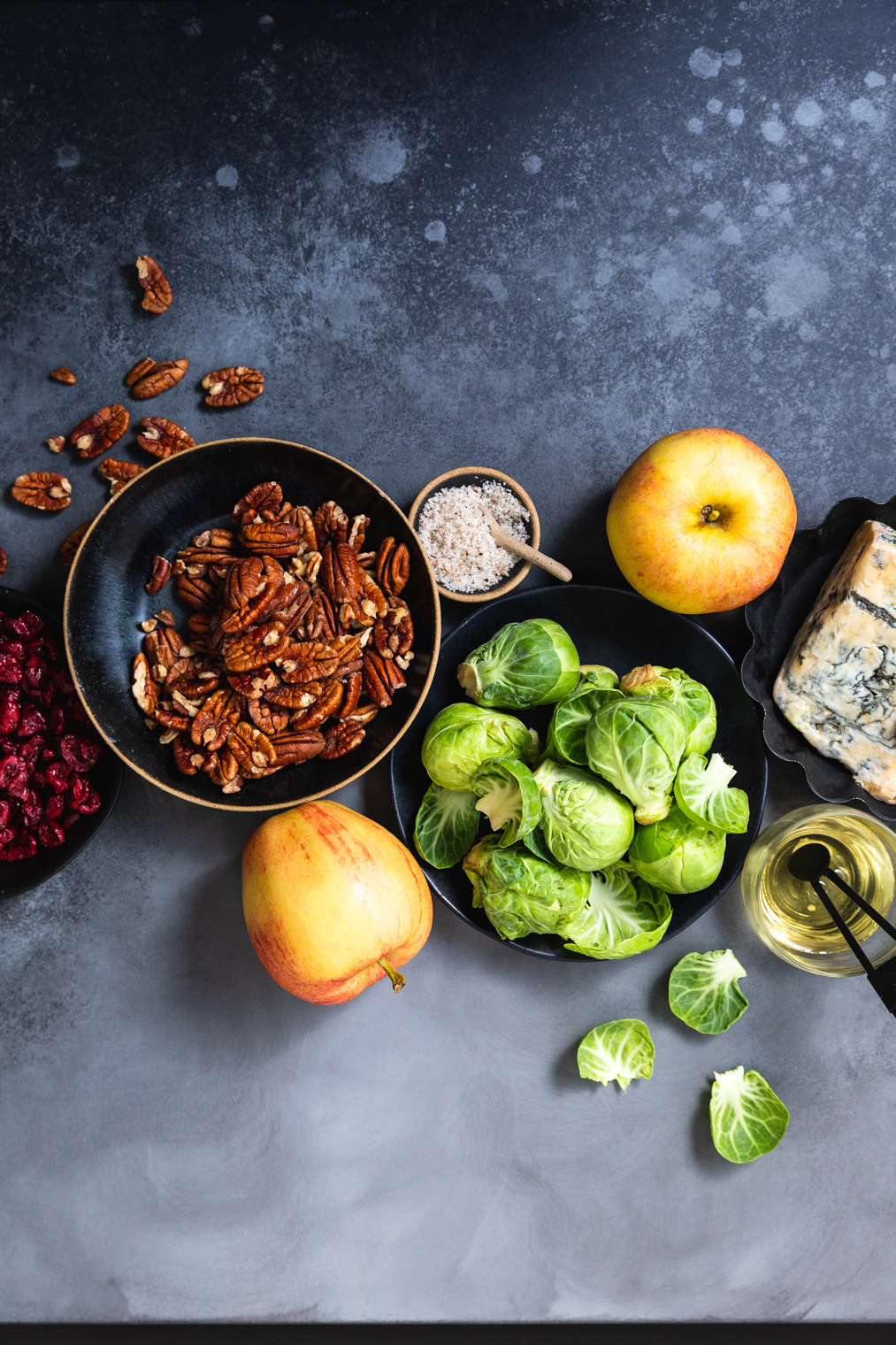 Roasted Brussels Sprouts Salad with Maple-Balsamic Vinaigrette