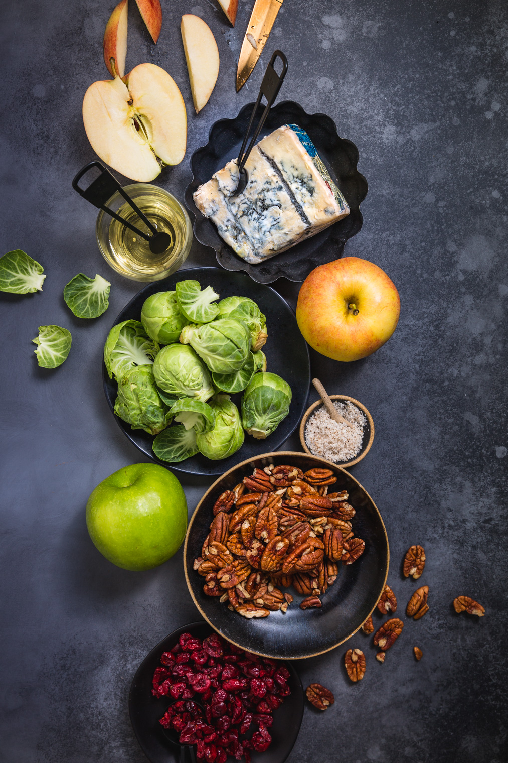 Roasted Brussels Sprouts Salad with Maple-Balsamic Vinaigrette
