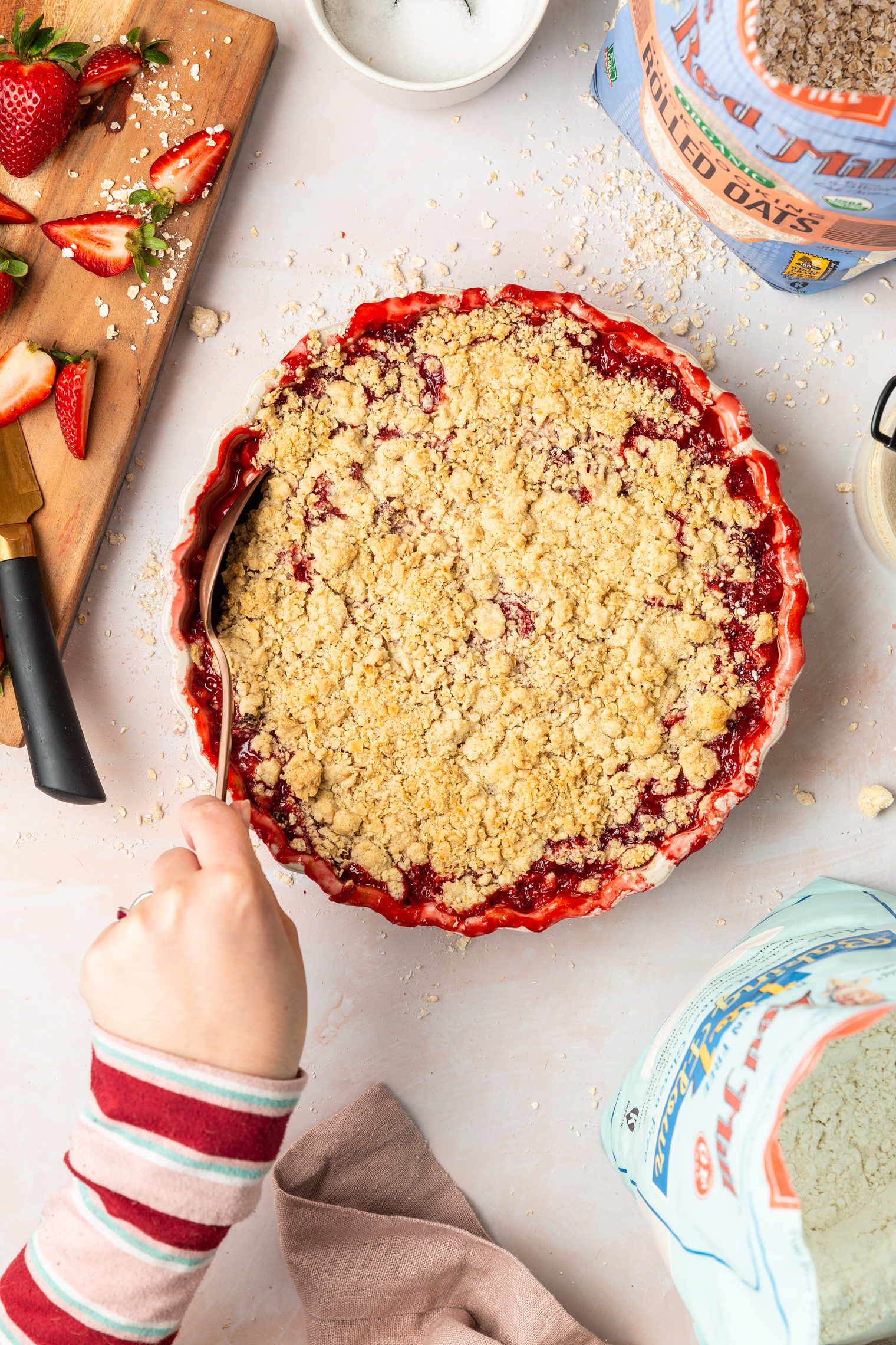 Strawberry Rhubarb Crisp Gluten Free