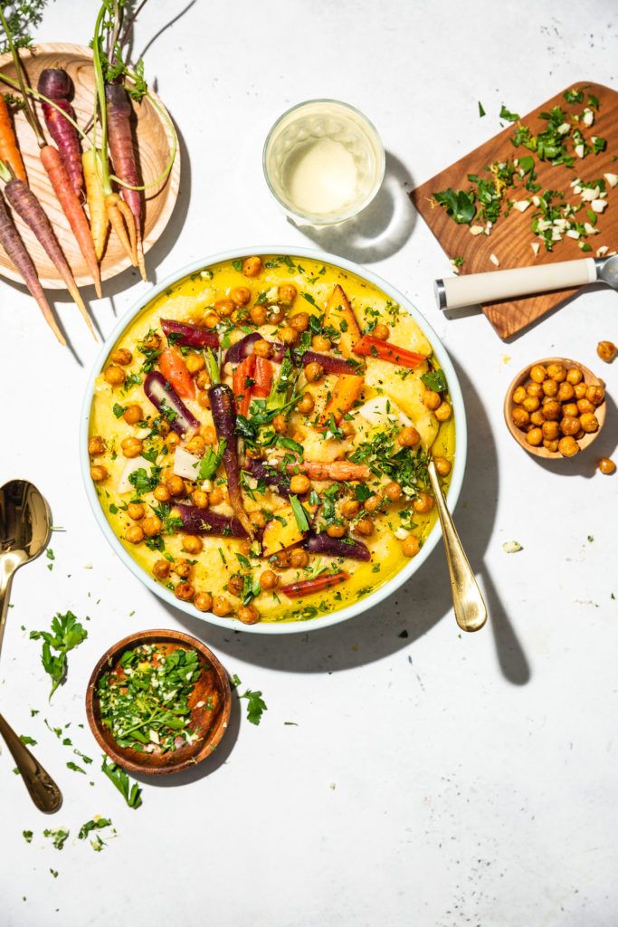 Roasted Veggies with Citrus Gremolata and Polenta