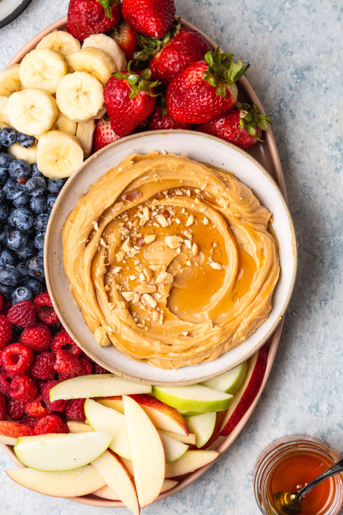 Sweet Peanut Butter Mascarpone Fruit Dip