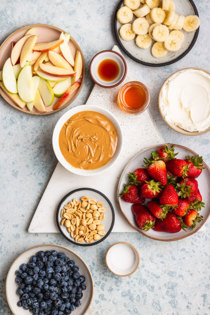 Sweet Peanut Butter Mascarpone Fruit Dip