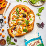 Peach Burrata Tomato Pizza