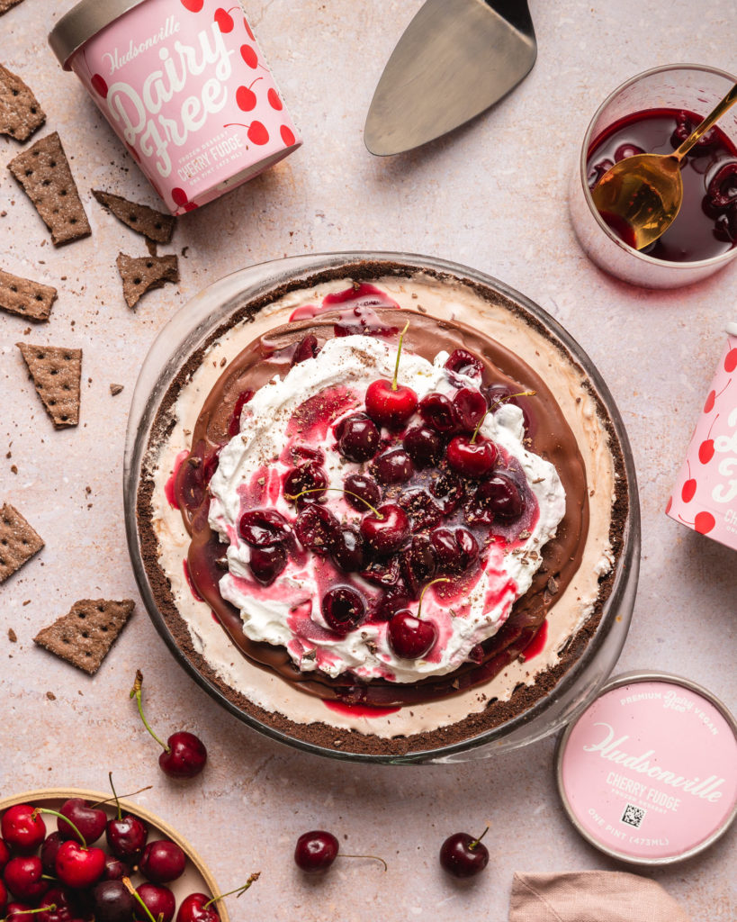 Cherry Fudge Ice Cream Pie