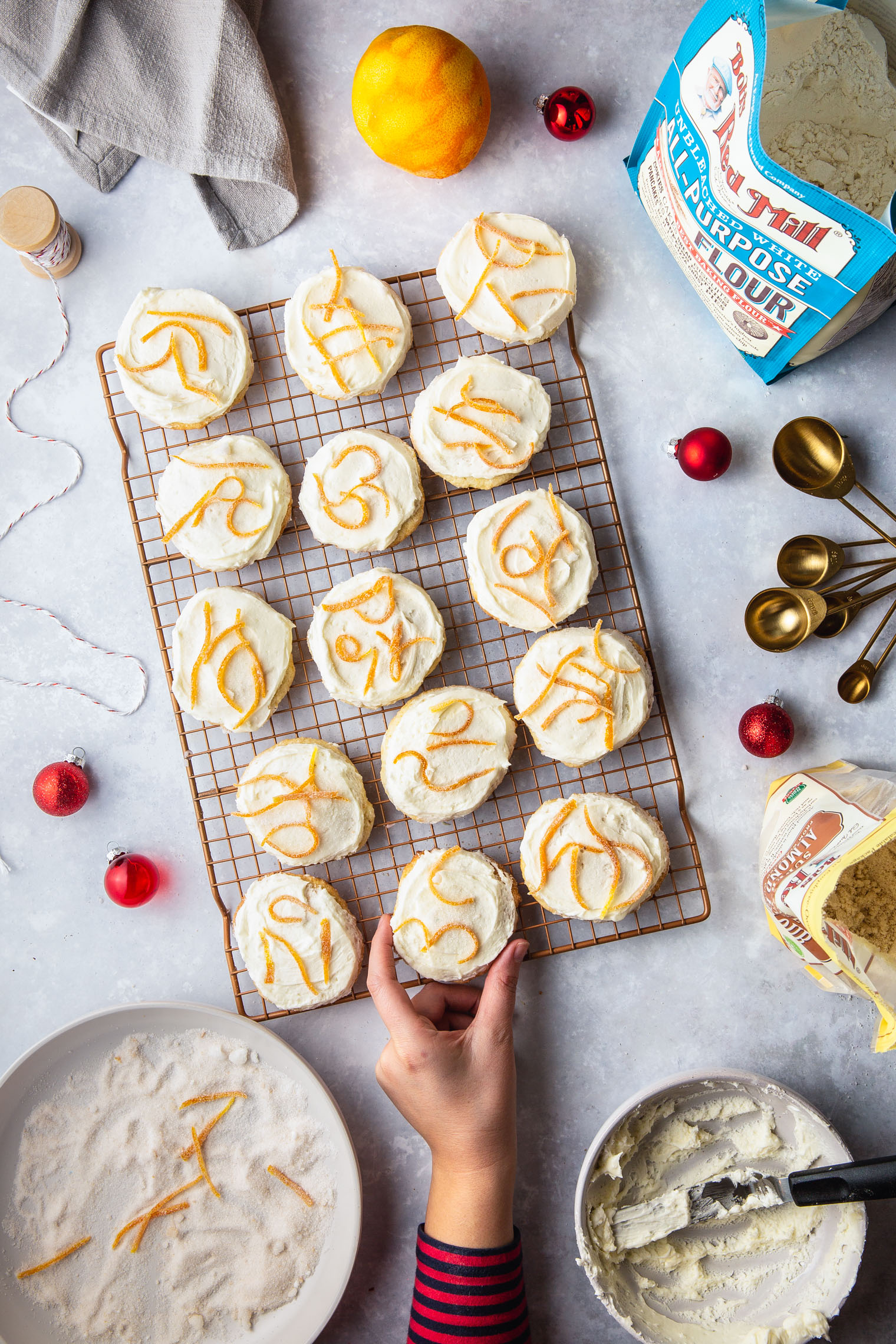 Cardamom Orange Sour Cream Cookies