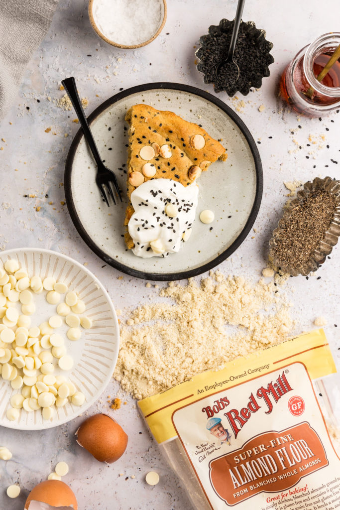 Black Sesame & White Chocolate Breakfast Blondies