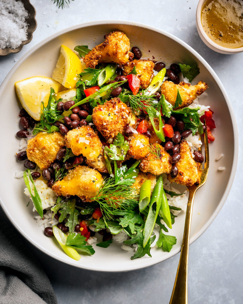 Coconut Cauliflower Bowl With Spicy Mango Vinaigrette