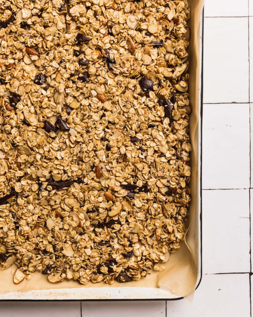 CHOCOLATE SESAME ALMOND GRANOLA pre-baked