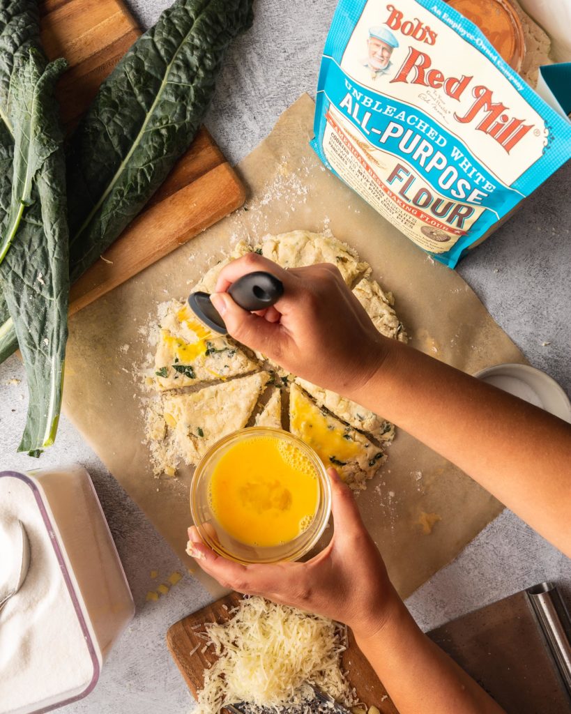 Cheesy Kale Scones with Manchego