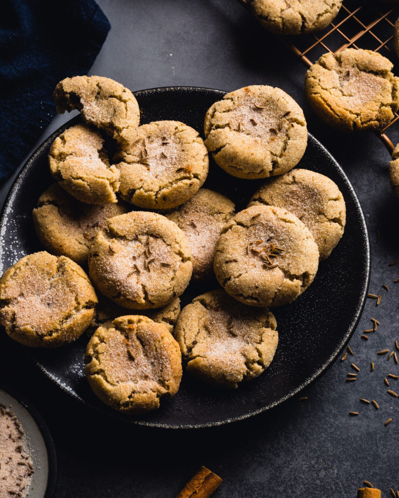 Rye Caraway Snickerdoodle Cookies