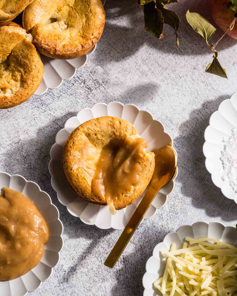 close up of rye popovers