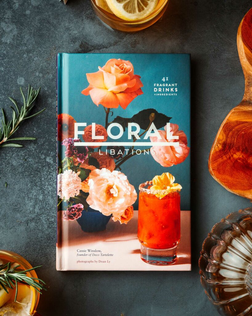 overhead of floral libations book