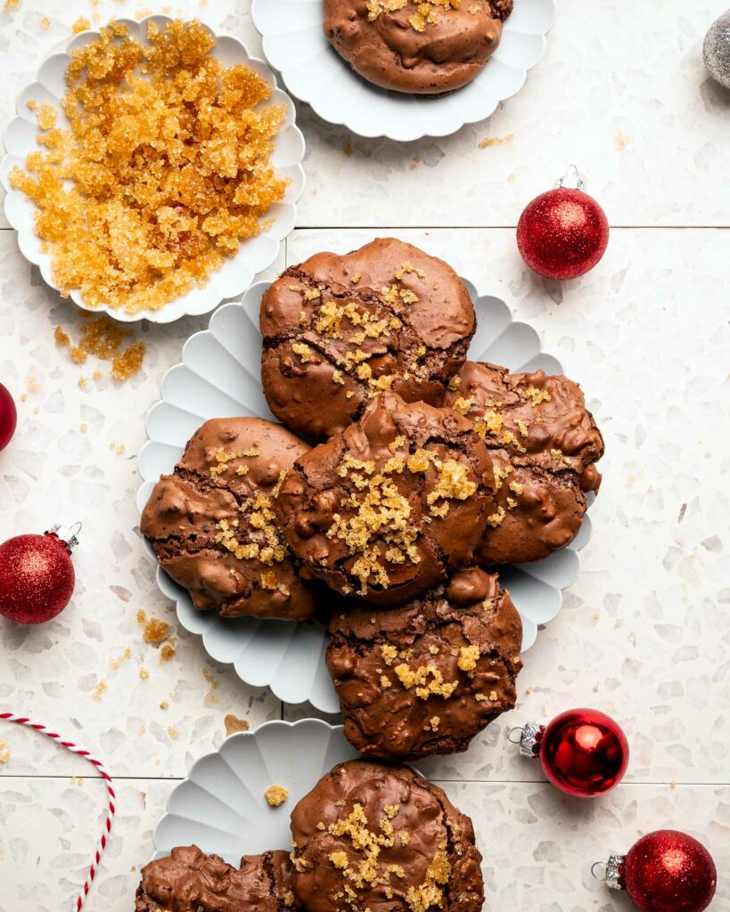 tray of brownie cookies