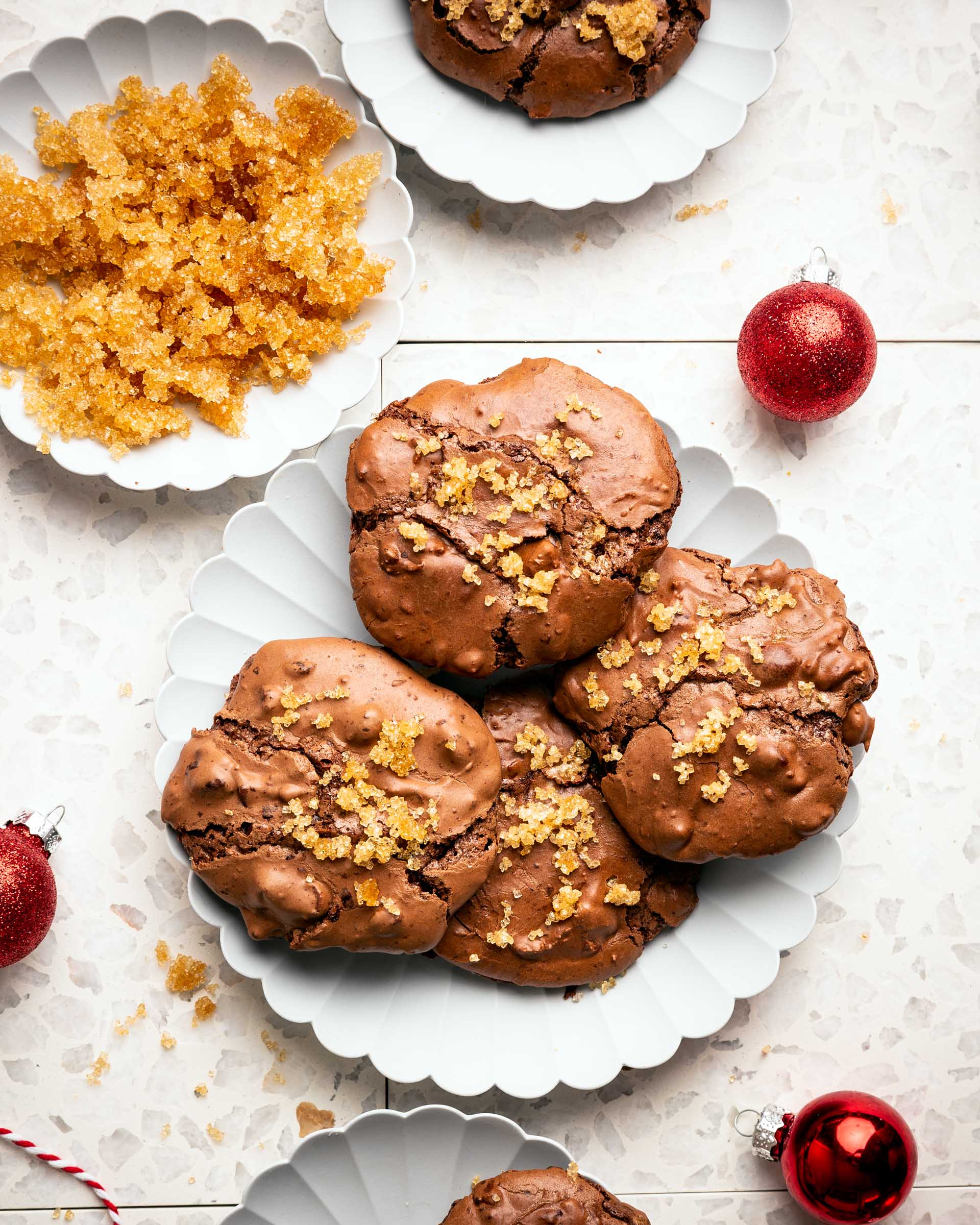 plate of brownie cookies