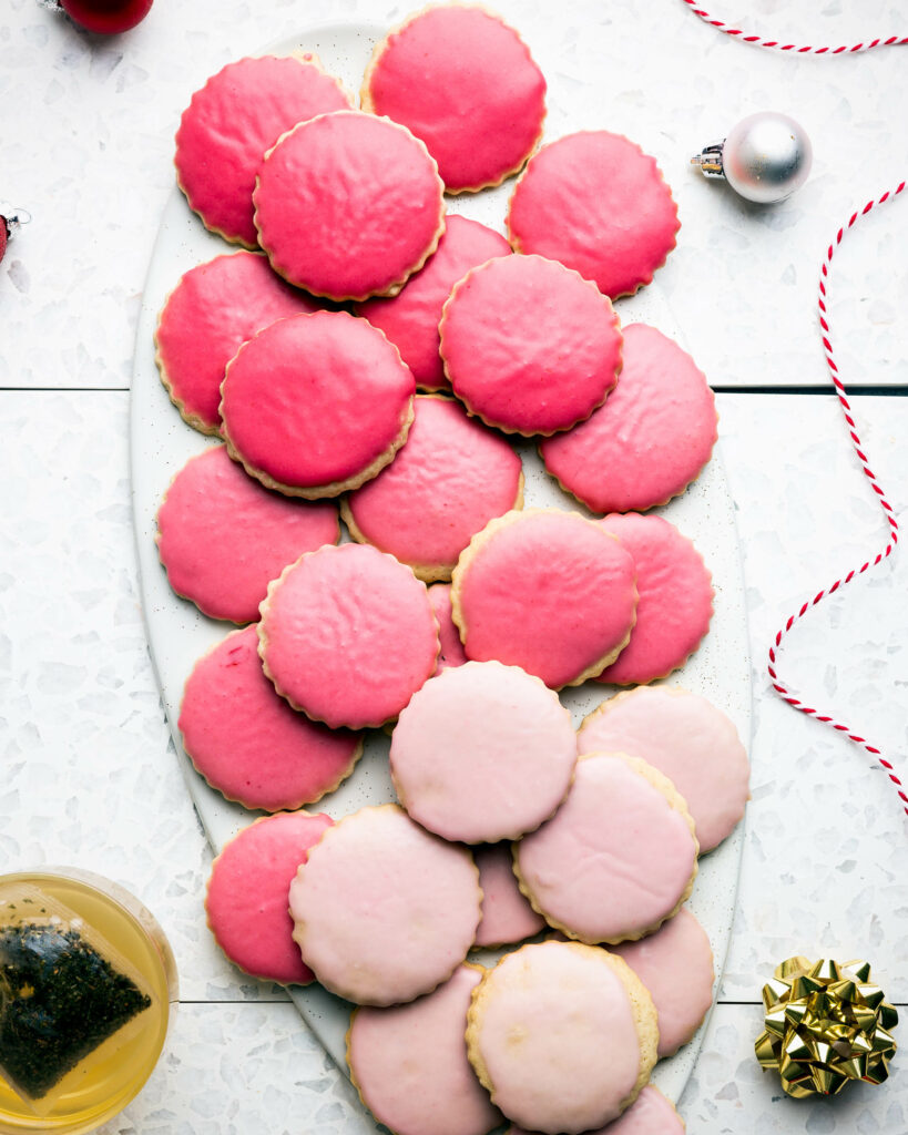 a tray of sour cream cookies